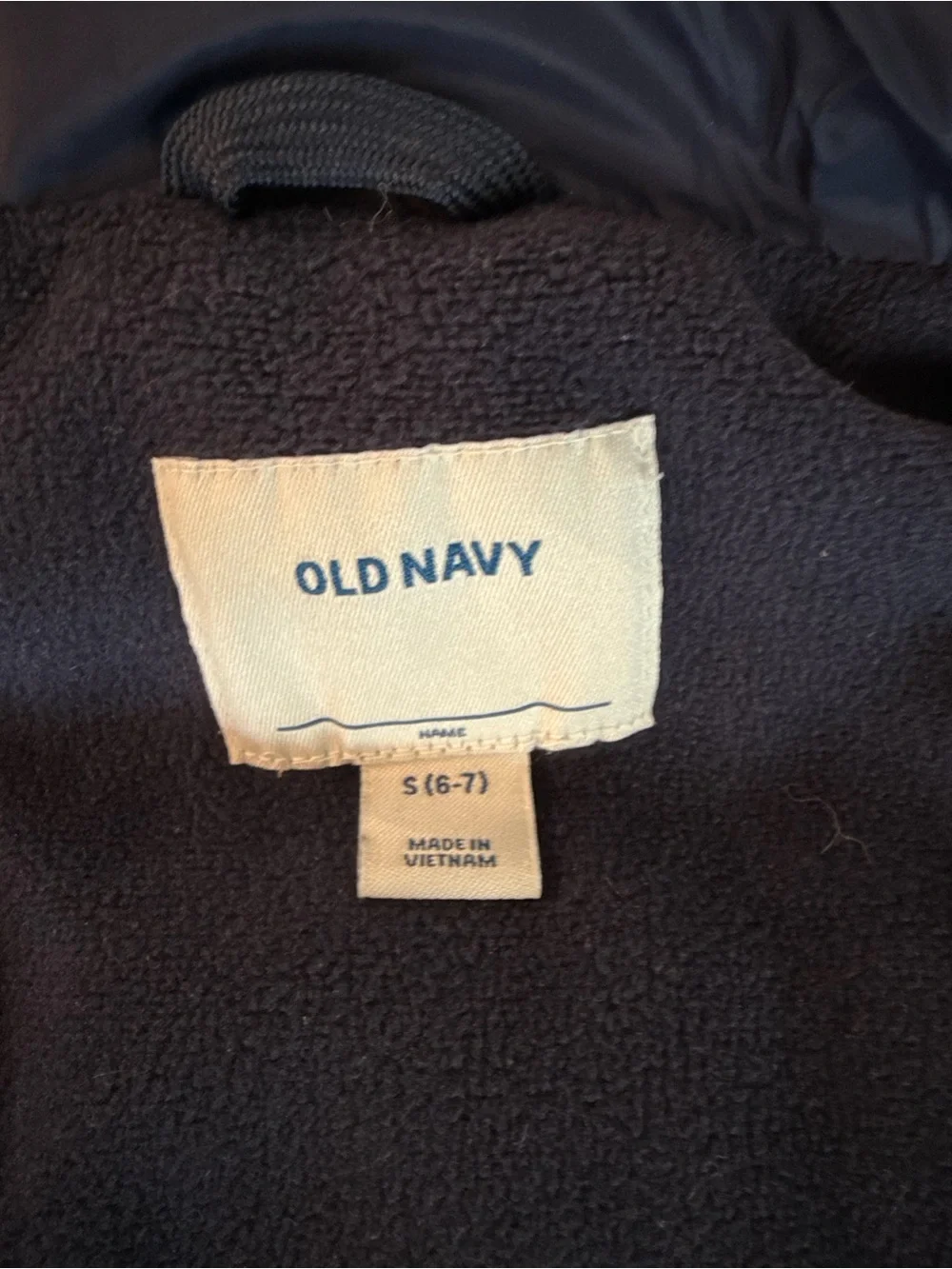 Old Navy Girls Small (6/7) Navy Puffy Vest